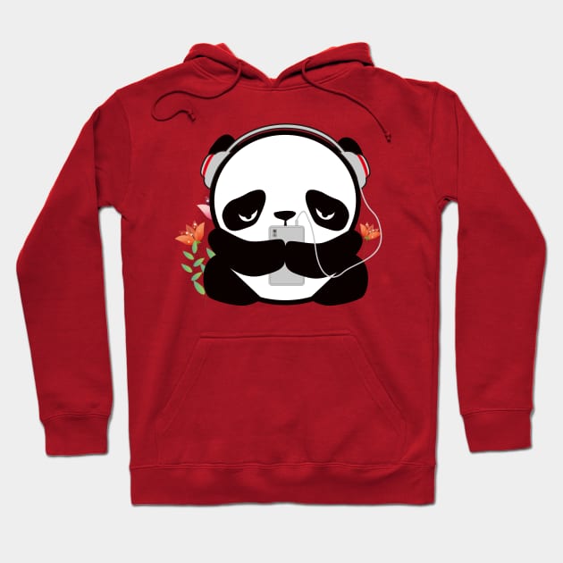 PANDA MUSIC Hoodie by Jack Wolfie Gallery